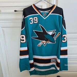 Reebok Teal and Black San Jose Sharks ‘Logan Couture’ Jersey